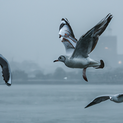 海鸥还暴风雨中飞翔